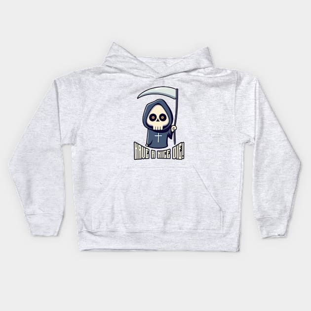 Chibi grim reaper wishing Kids Hoodie by Elysian wear